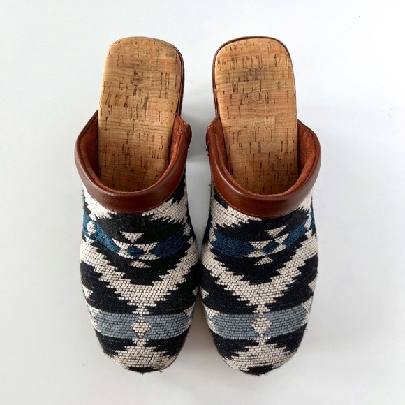 Kork-Ease Korks Lori Clog Mule Geometric Print Aztec Southwestern Boho size 7 - Picture 2 of 15